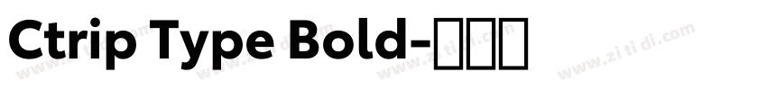 Ctrip Type Bold字体转换